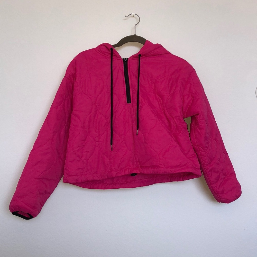 Pink puffer hoodie